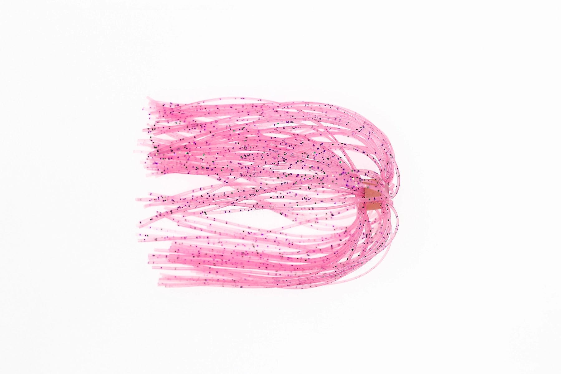 Pink fishing lure on a white background