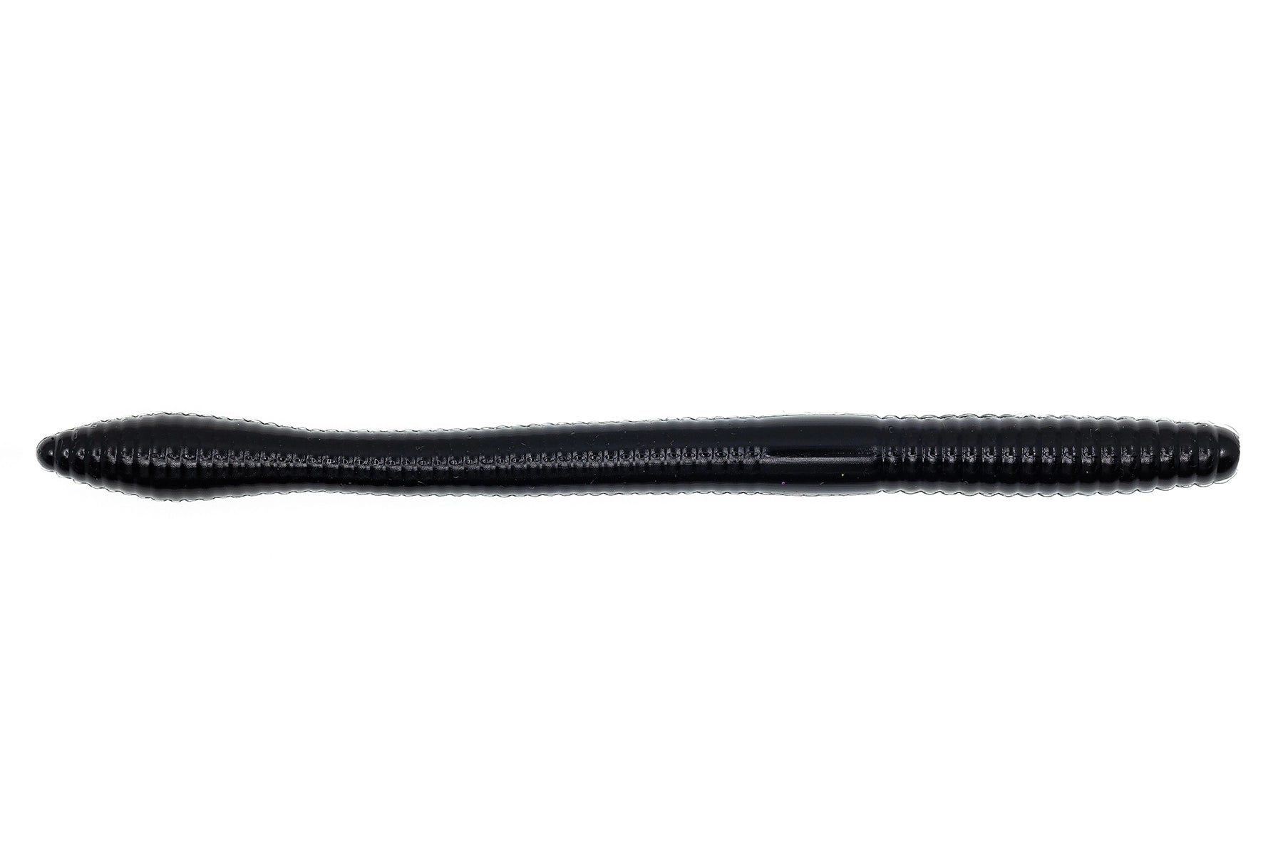 Black fishing lure on a white background